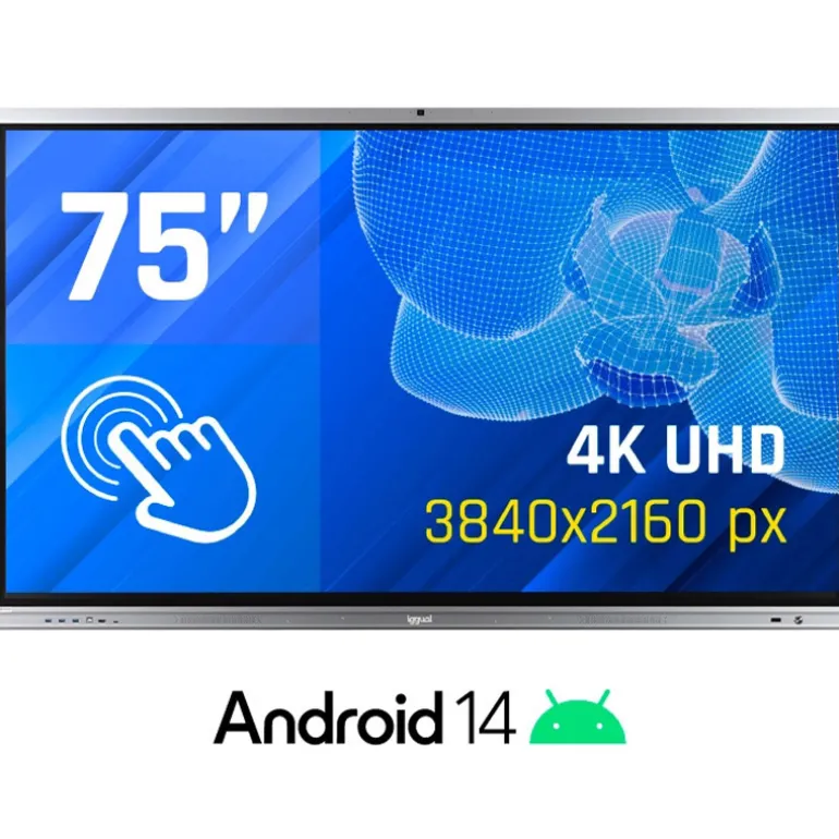 Pantalla iggual ORCHID Interactiva 4K 75" Webcam