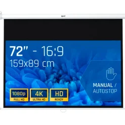Pantalla Proyección iggual PSIMS159 Manual 72" 159x89cm
