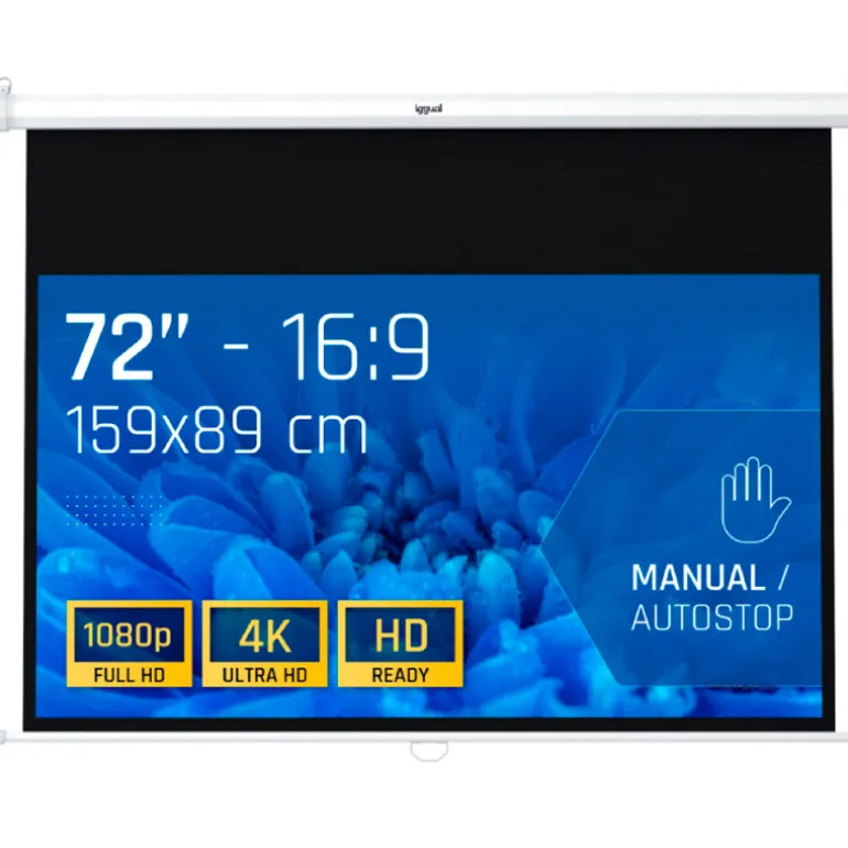 Pantalla Proyección iggual PSIMS159 Manual 72" 159x89cm