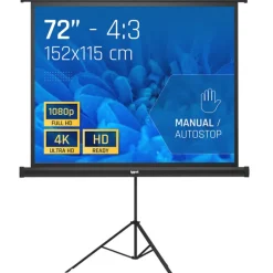 Pantalla Proyección iggual PSITS152 72" 152x115cm Con Trípode+Bolsa