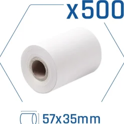 Papel Térmico iggual Pack 500 Rollos Datáfono 57x35mm