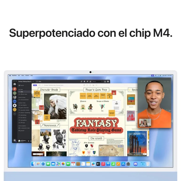 PC Todo En Uno Apple iMac M4 16GB 256GB 24" macOS Azul