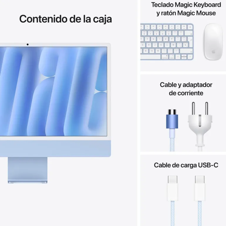 PC Todo En Uno Apple iMac M4 16GB 256GB 24" macOS Azul