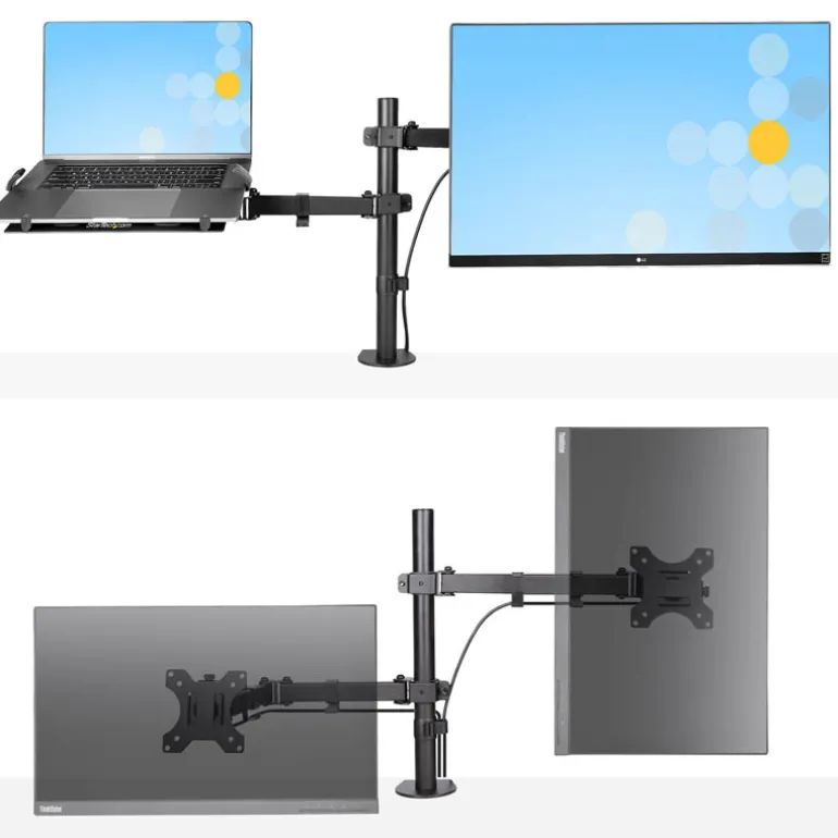 Peana Startech Soporte Portátil + Brazo VESA 32" 8KG Negro