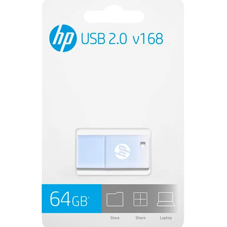 Pendrive HP V168 64GB USB 2.0 Azul