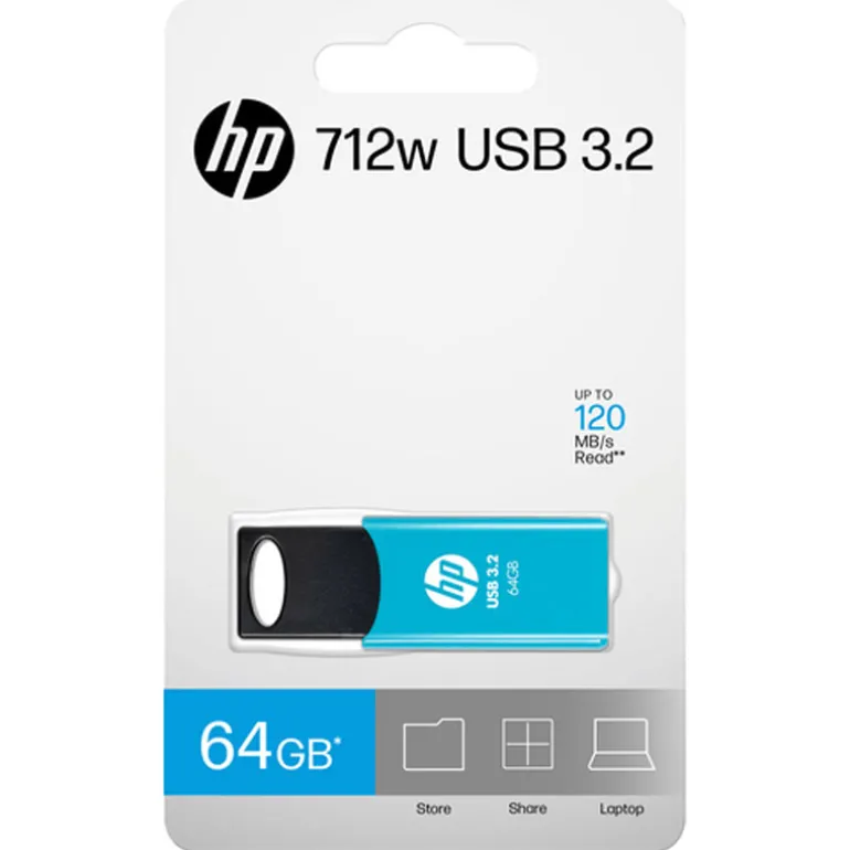 Pendrive HP 712w 64GB USB 3.2 Gen 1 Azul