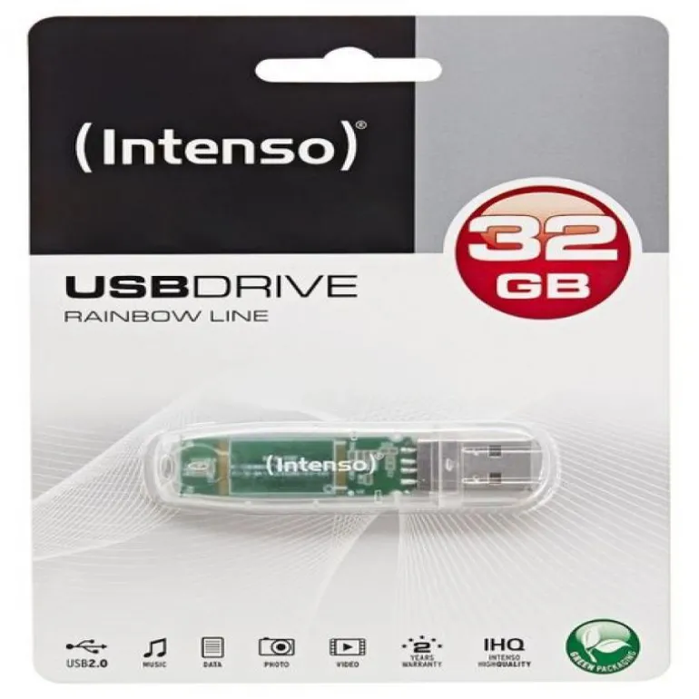 Pendrive Intenso Rainbow Line 32GB USB 2.0 Transparente