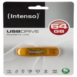 Pendrive Intenso Rainbow Line 64GB USB 2.0 Naranja