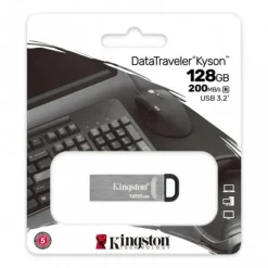 Pendrive Kingston Data Traveler Kyson 128GB USB 3.2 Plata