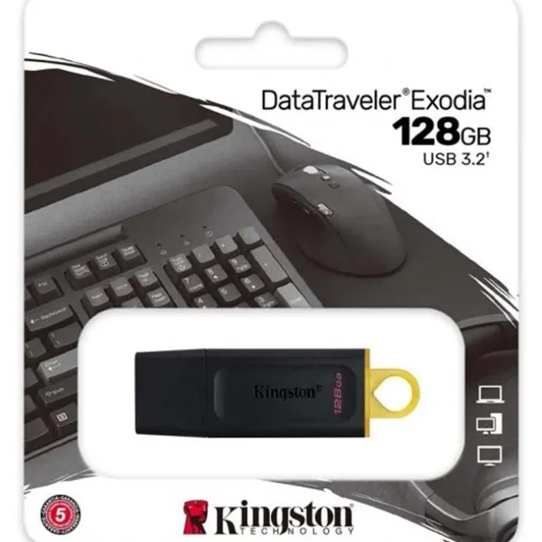 Pendrive Kingston DataTraveler Exodia 128GB USB 3.2 Negro