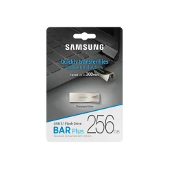 Pendrive Samsung Bar Plus 256GB USB 3.1 Plata Titanio