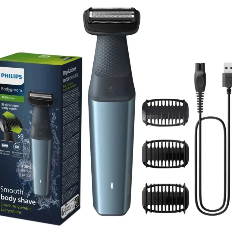 Philips Afeitadora BodyGroom S3000 3 Accesorios Negro