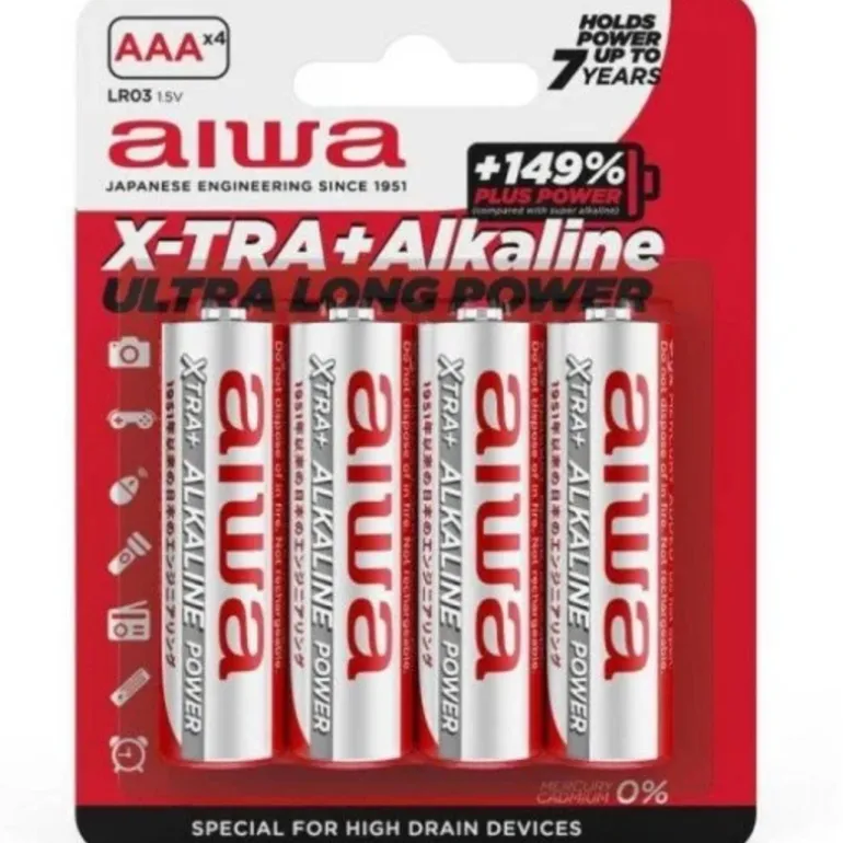 Pila Aiwa Alcalina AAA LR03 Pack 4