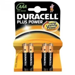 Pila Duracell Alcalina Plus Power LR3 AAA Pack-4