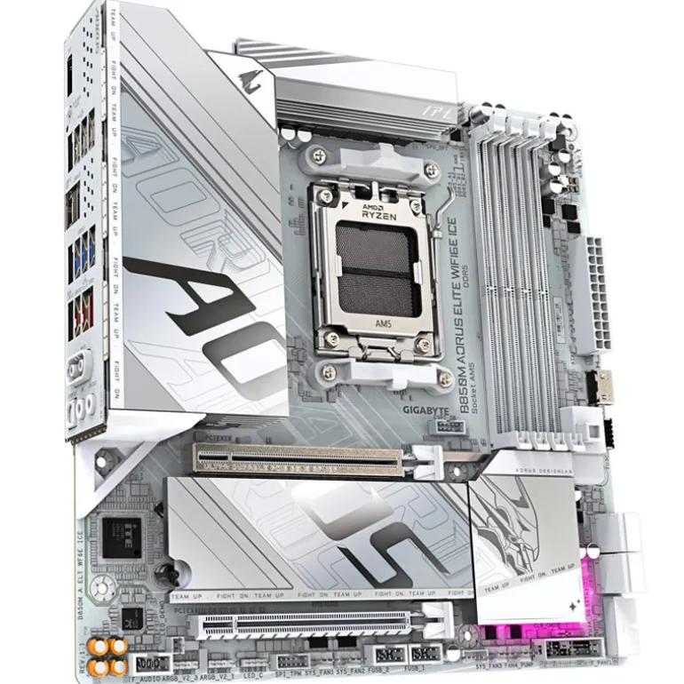 Placa Base Gigabyte B850M AORUS Elite WIFI6E ICE Socket AM5