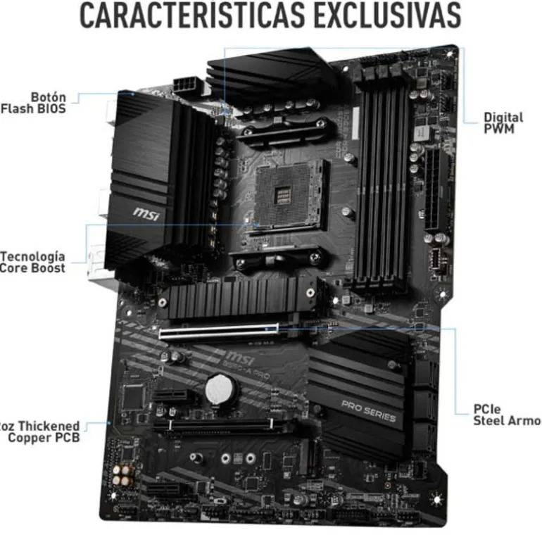 Placa Base MSI B550-A PRO Socket AM4