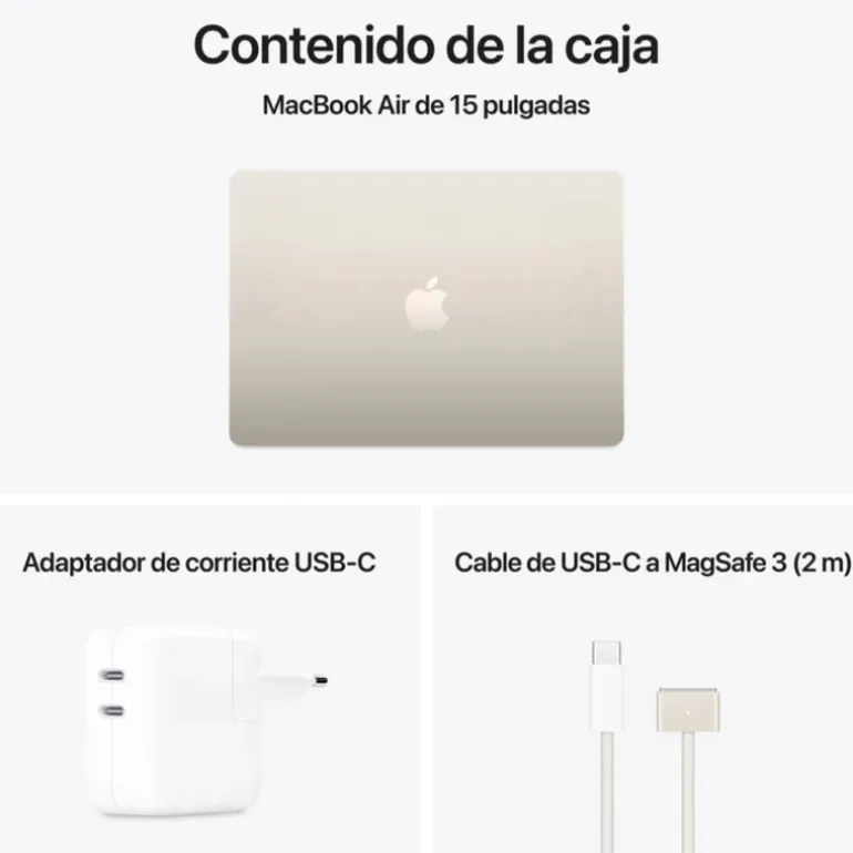 Portátil Apple MacBook Air M4 16GB 1TB 15" Blanco Estrella