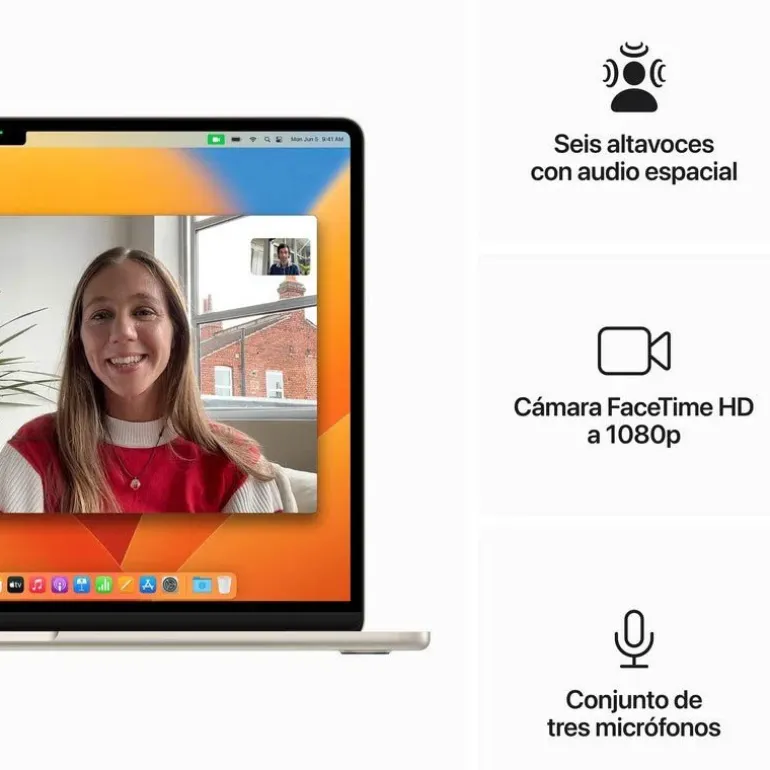 Portátil Apple Macbook Air 15 M2 8GB 256GB 15" Blanco Estrella