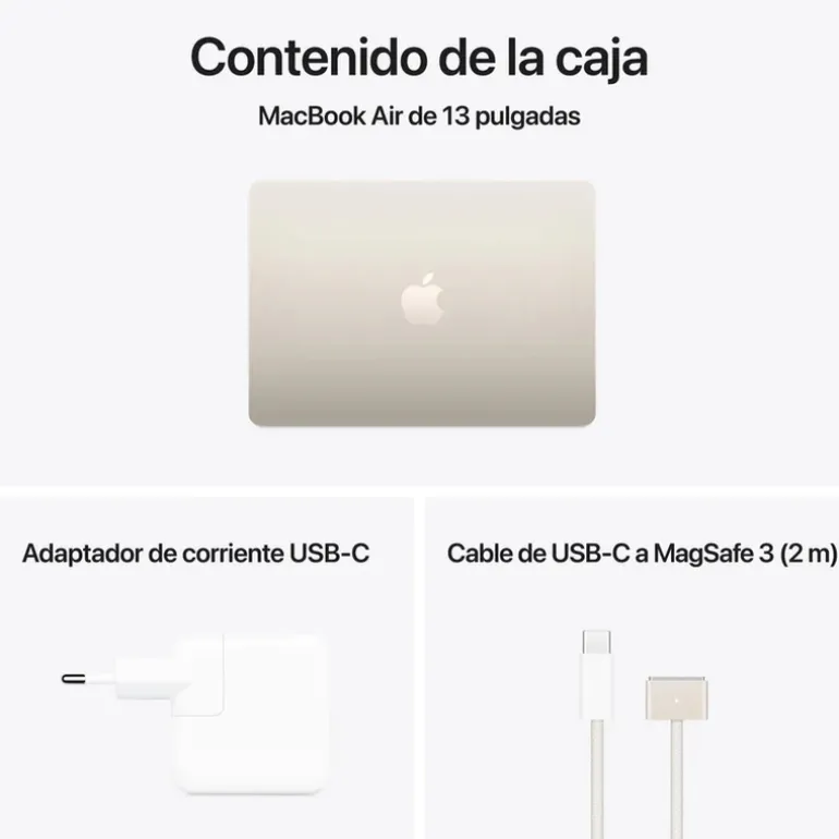 Portátil Apple MacBook Air M4 16GB 256GB 13" Blanco Estrella