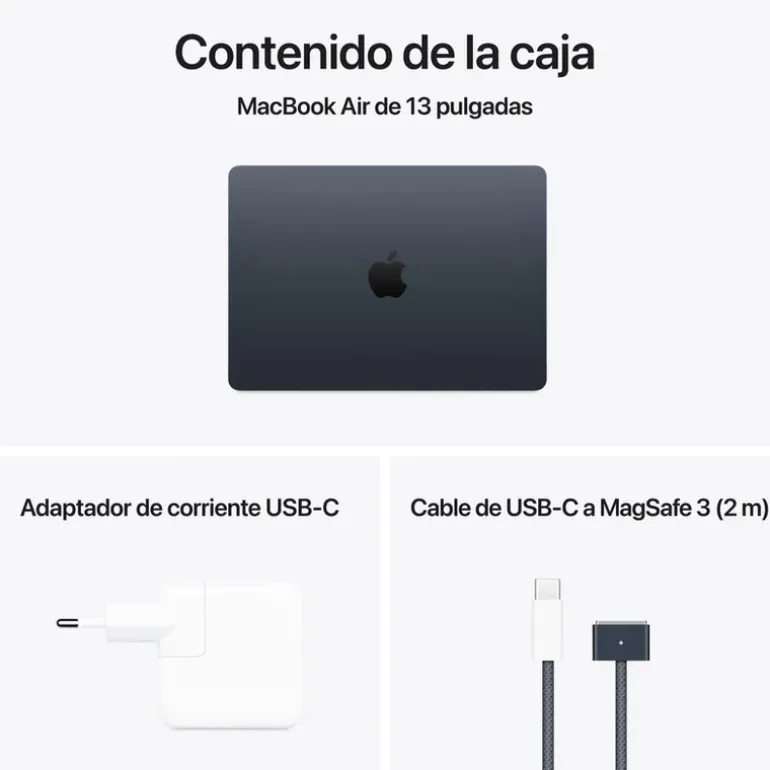 Portátil Apple MacBook Air M4 16GB 256GB 13" Medianoche