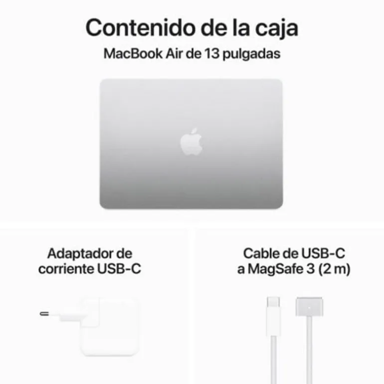 Portátil Apple Macbook Air M3 24GB 512GB 13" macOS Plata