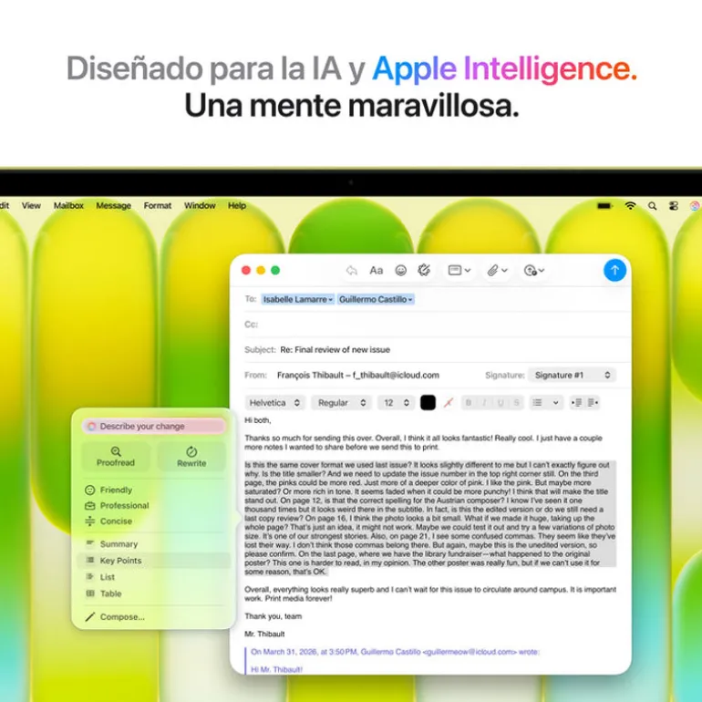 Portátil Apple MacBook Neo 2026 A18 Pro 8GB 512GB 13" Cítrico