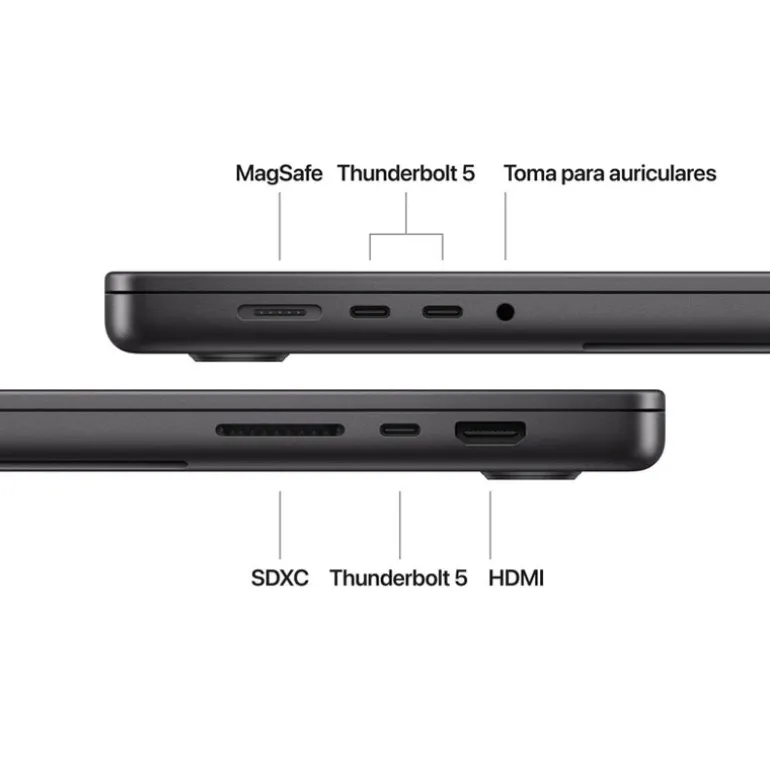 Portátil Apple MacBook Pro M4 Max 48GB 1TB 16" macOS Negro Espacial