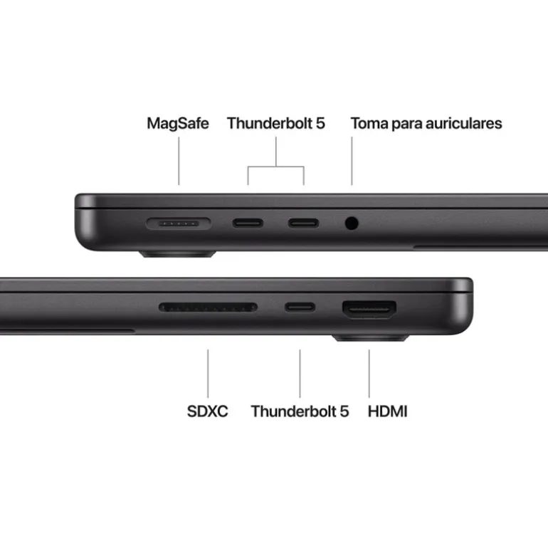 Portátil Apple MacBook Pro M4 Max 36GB 1TB 14" macOS Negro Espacial