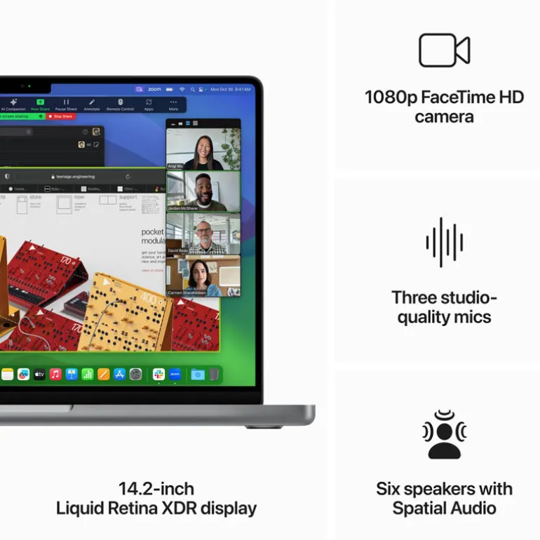 Portátil Apple Macbook Pro 2024 M3 16GB 1TB 14" Gris Espacial macOS