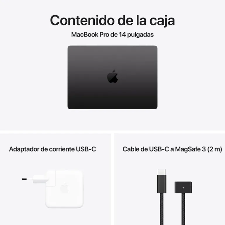 Portátil Apple MacBook Pro M4 16GB 512GB 14" macOS Negro Espacial