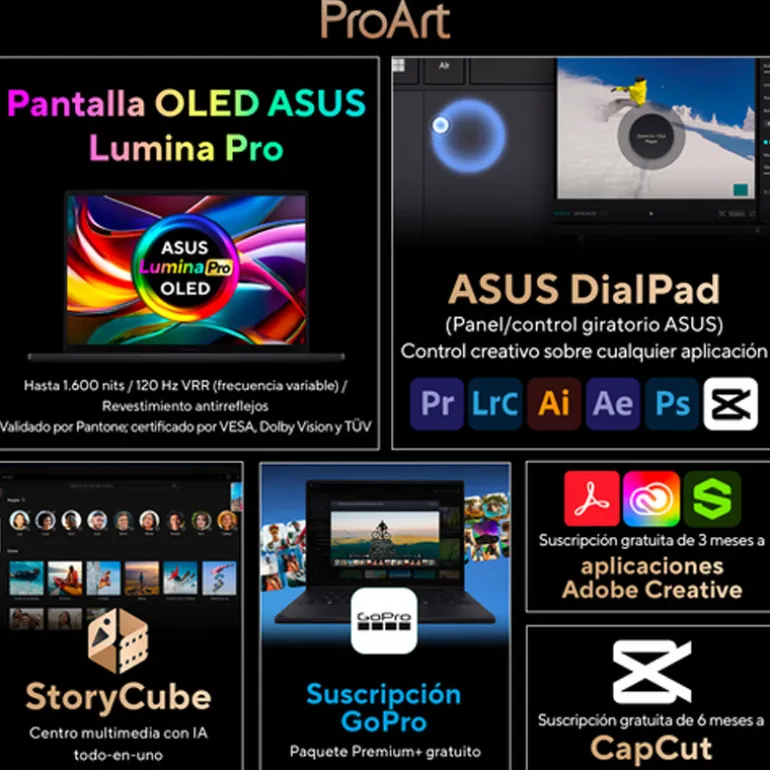 Portátil Asus ProArt HN7306EAC-LX084W AMD Ryzen AI MAX+ 395 128GB 2TB 13.3" QHD+ OLED W11H