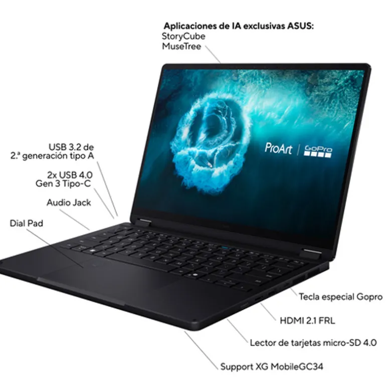 Portátil Asus ProArt HN7306EAC-LX084W AMD Ryzen AI MAX+ 395 128GB 2TB 13.3" QHD+ OLED W11H