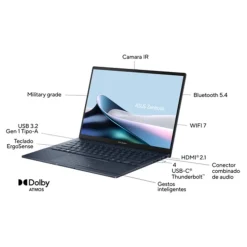 Portátil Asus ZenBook S 14 OLED UX3405CA-PZ284W U7-255H 16GB 1TB 14" W11H