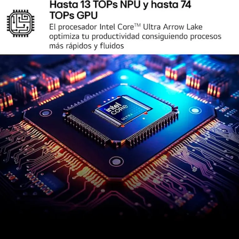 Portátil LG Gram Pro AI 16Z90TR-E.AP88B U7-255H 32GB 1TB 16" W11P