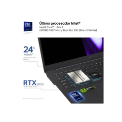 Portátil LG Gram Pro 16Z90SP U-7155H 32GB 512GB 16