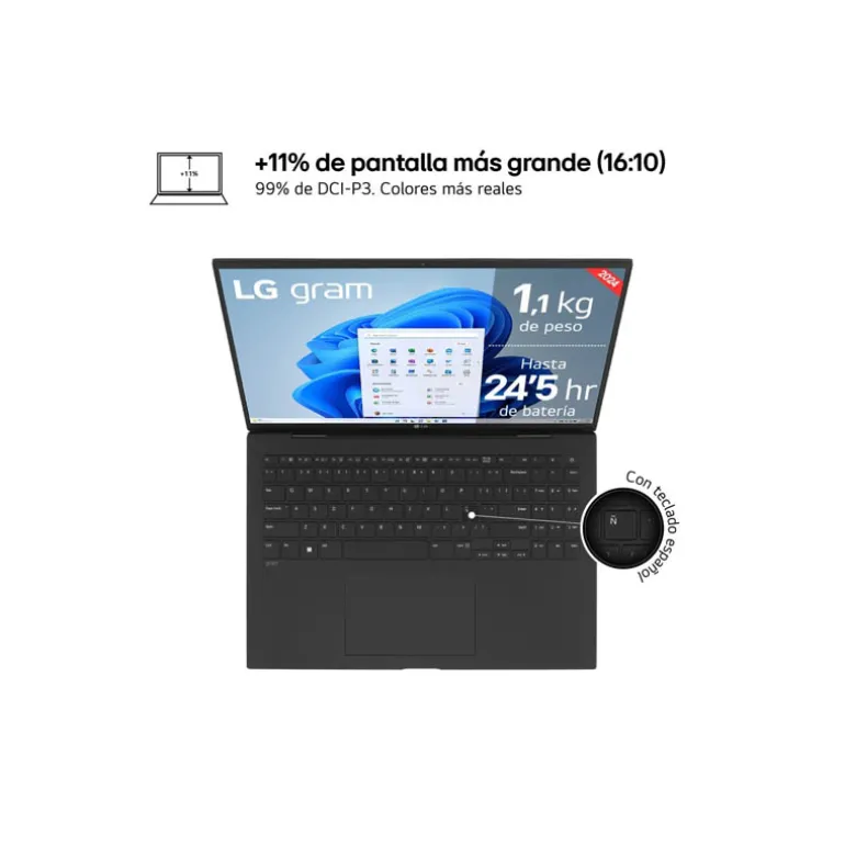 Portátil LG Gram 16ZD90S U7-155H 16GB 512GB 16" FreeDOS