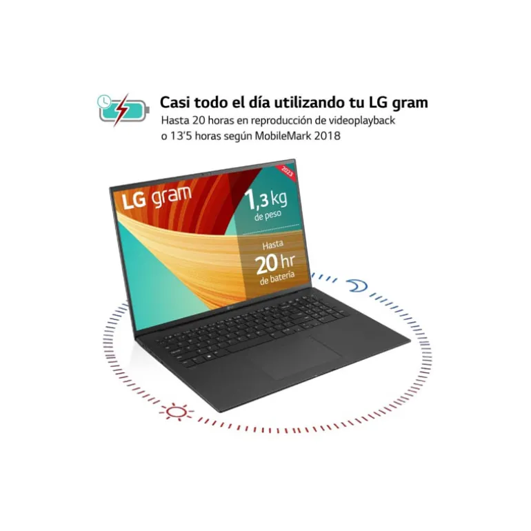 Portátil LG Gram 17Z90R-E.AD78B i7-1360P RTX 3050 32GB 1TB 17" W11H