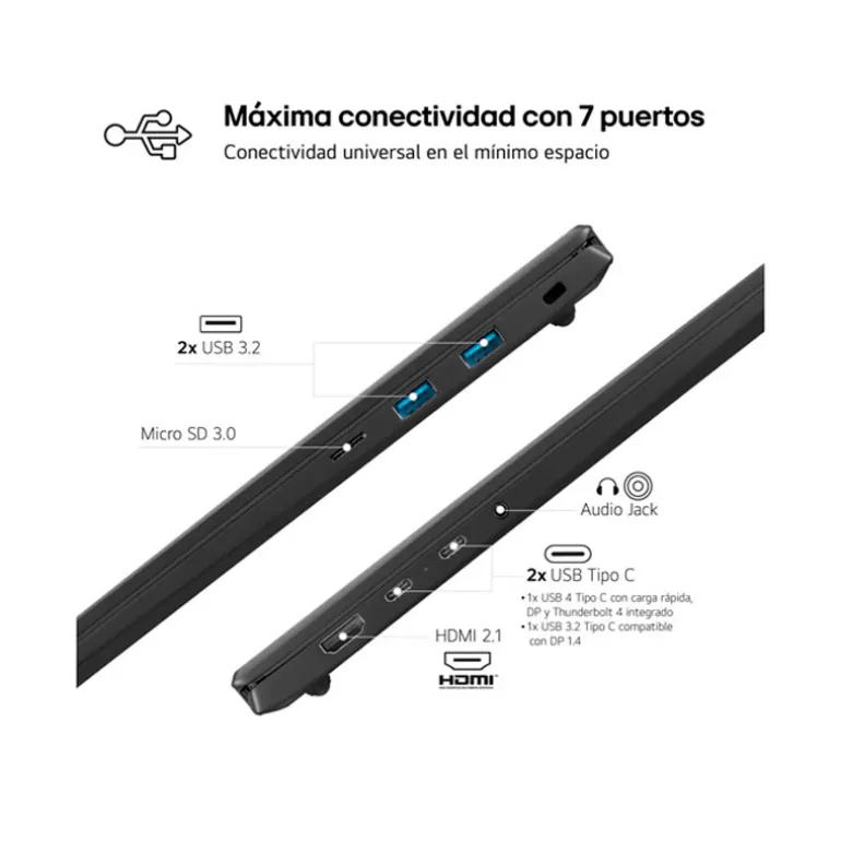 Portátil LG Gram 17Z90S-G.AD7BB U7-155H 32GB 2TB 17" W11H