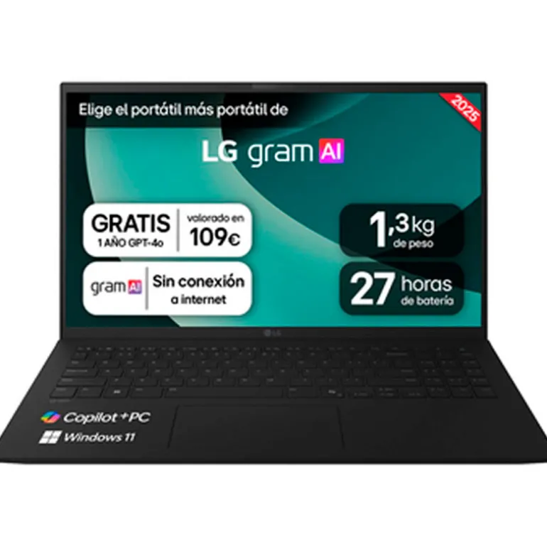 Portátil LG Gram 15Z80T AMD Ryzen AI 7 350 32GB 1TB 15" W11H