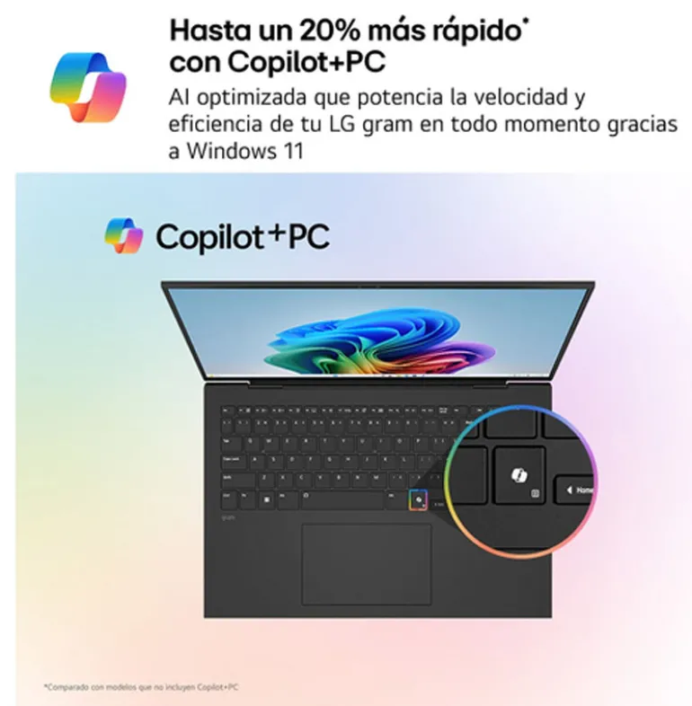 Portátil LG Gram 15Z80T AMD Ryzen AI 7 350 32GB 1TB 15" W11H