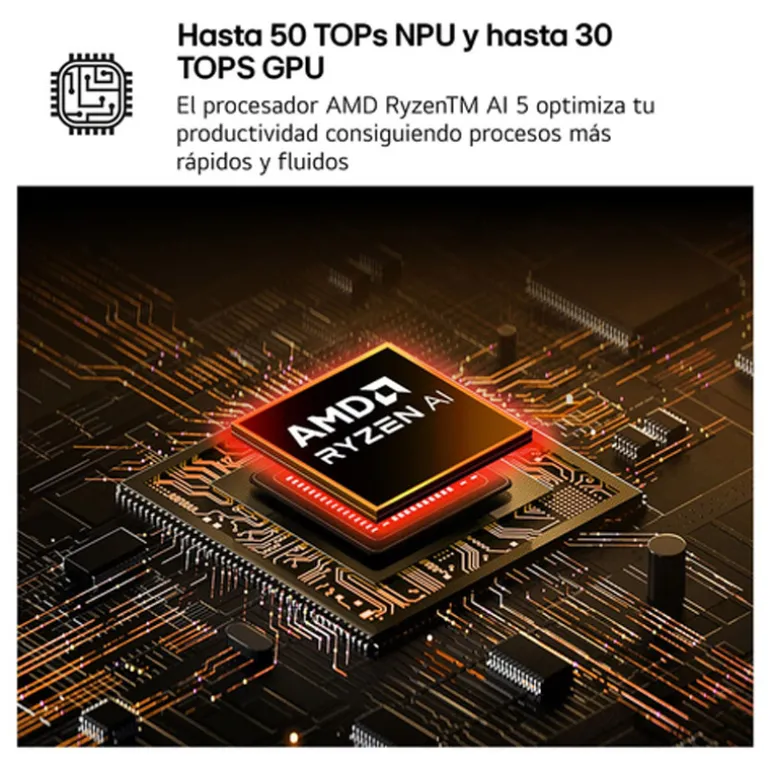 Portátil LG Gram 15Z80T-G.AS58B AMD Ryzen AI 5 340 16GB 1TB 15.6" W11H