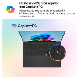 Portátil LG Gram 15Z80T-G.AU75B AMD Ryzen AI 7 350 16GB 512GB 15.6