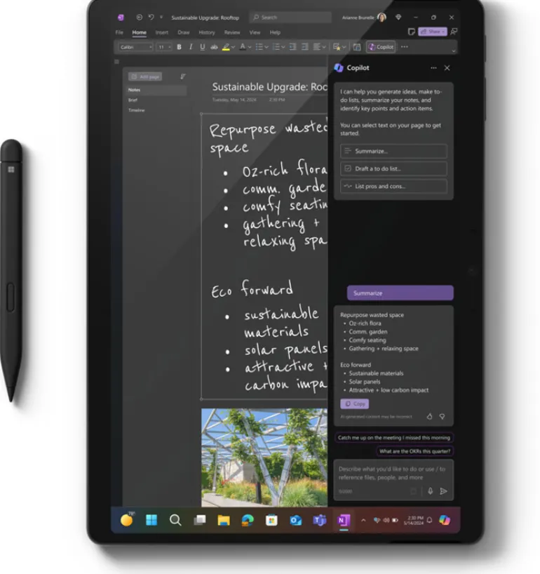 Portátil Microsoft Surface Pro 11 Gen Copilot+ PC Snapdragon X Elite 16GB 1TB 13" W11P Negro
