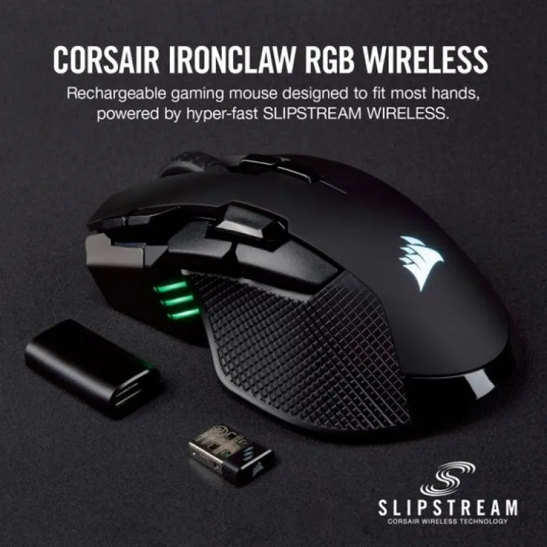 Ratón Corsair Ironclaw RGB Gaming Wireless 18000 Dpi
