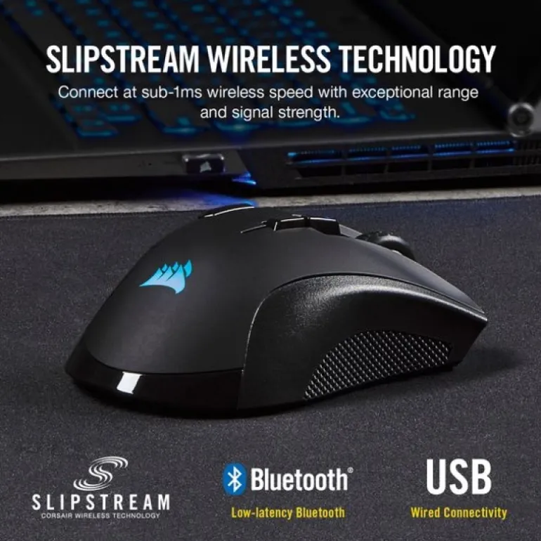 Ratón Corsair Ironclaw RGB Gaming Wireless 18000 Dpi