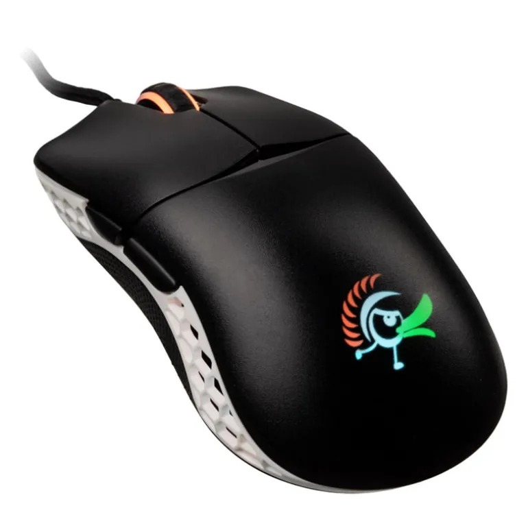 Ratón Ducky Feather Huano Switches 16000 Dpi Negro/Blanco