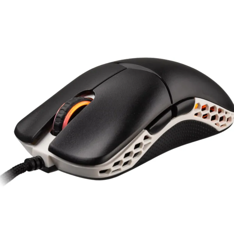 Ratón Ducky Feather Huano Switches 16000 Dpi Negro/Blanco