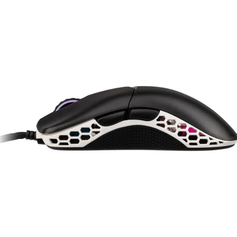 Ratón Ducky Feather Huano Switches 16000 Dpi Negro/Blanco