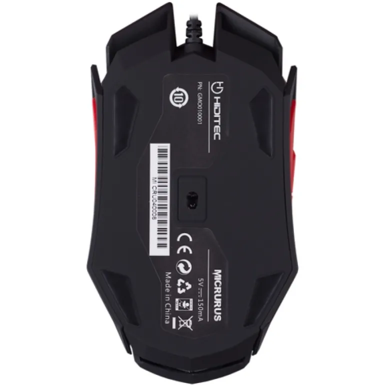 Ratón Hiditec Micrurus 8100Dpi USB Negro