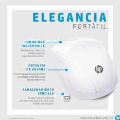 Ratón HP 220 1300 DPI Blanco
